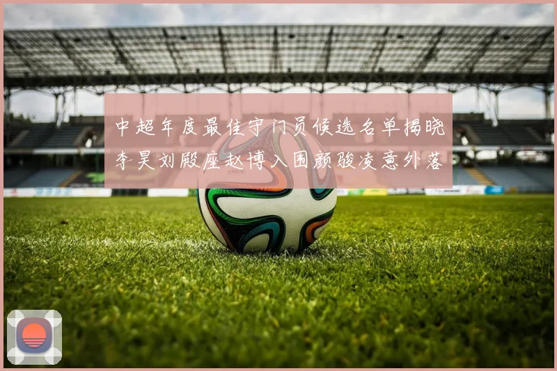 中超年度最佳守门员候选名单揭晓李昊刘殿座赵博入围颜骏凌意外落选